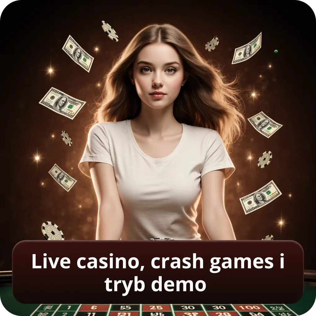 Live casino, crash games i tryb demo