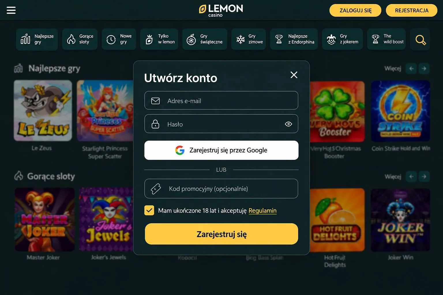 Instrukcja krok po kroku – Lemon Casino aplikacja