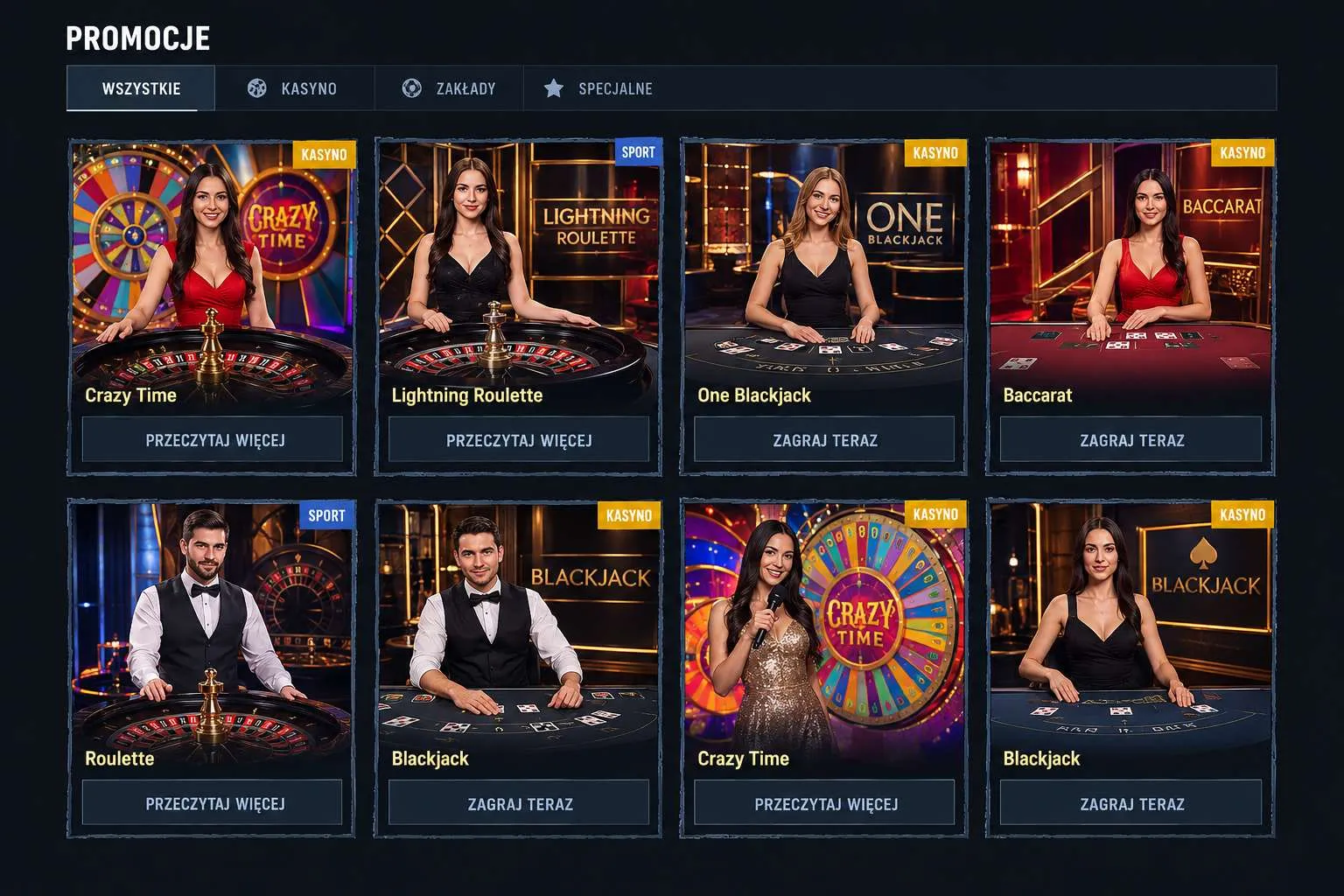 Gry, dostawcy i kasyno na żywo w mafia casino