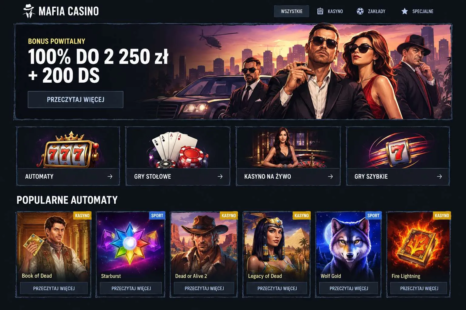 Mafia Casino — oferta i sposób działania