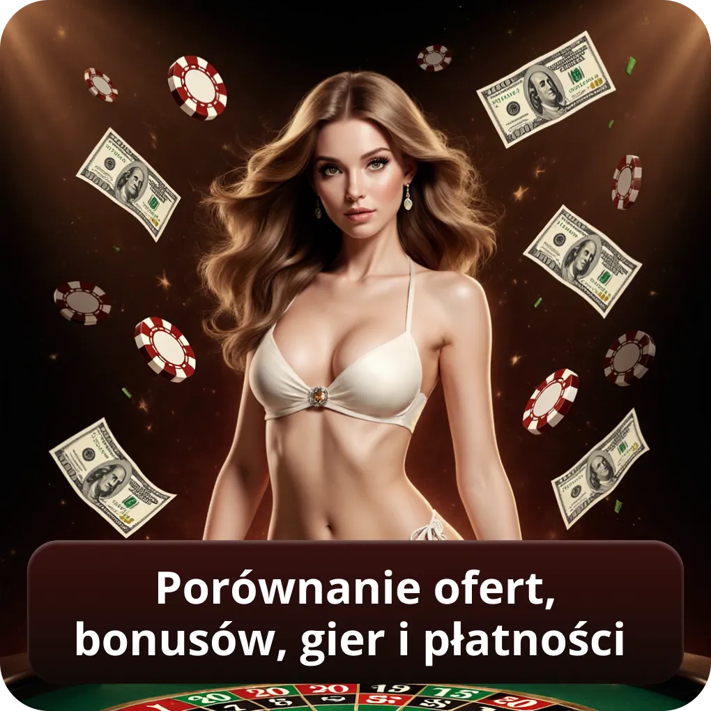 Porównanie ofert, bonusów, gier i płatności