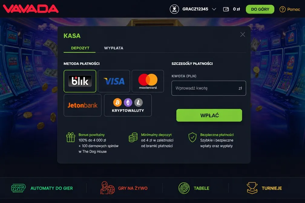 Funkcje konta, gry i płatności na telefonie – Vavada aplikacja