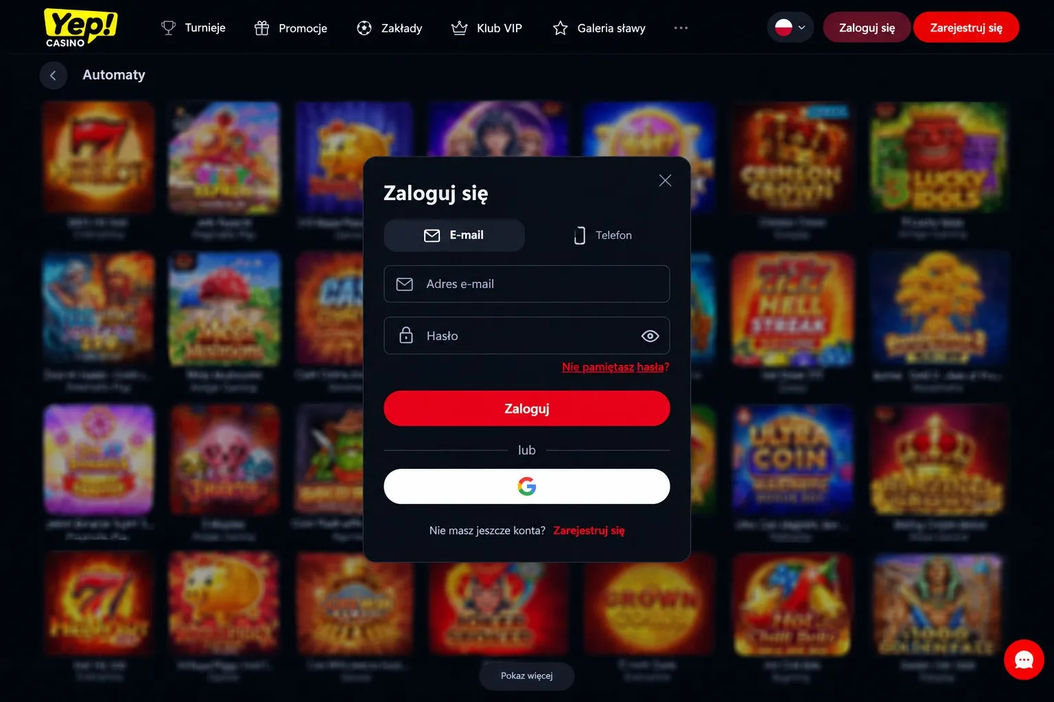 Problemy z dostępem i bezpieczeństwo w Yep Casino